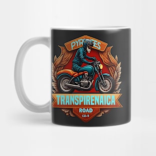 Funny Vintage Motorcycle Transpyrenean Road Mug